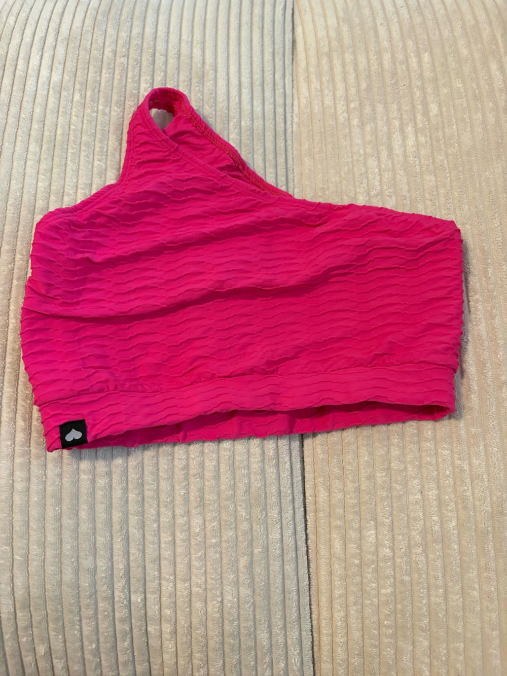 Booty by Brabants Hot Pink One-Shoulder Crop Top